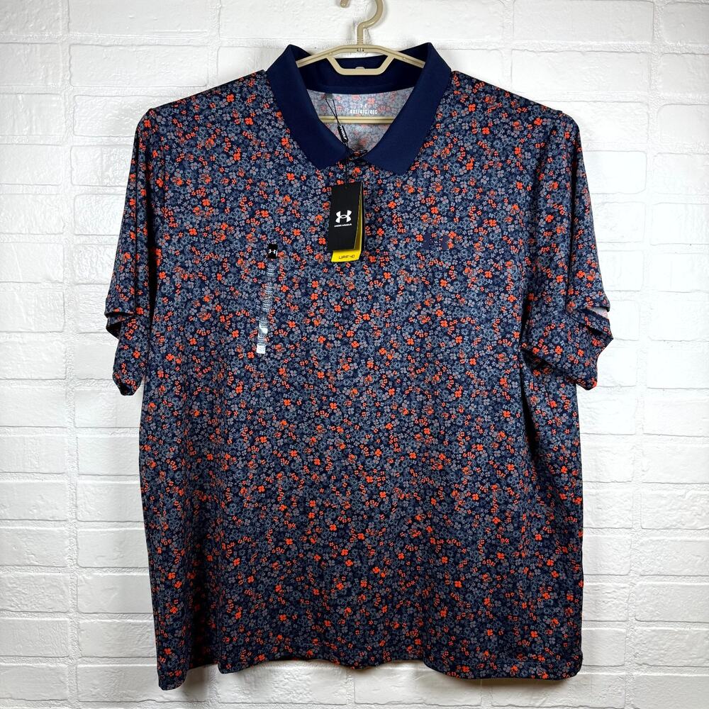 Under Armour Matchplay Polo Mens 4XL Multi Floral Golf Shirt Activewear NWT